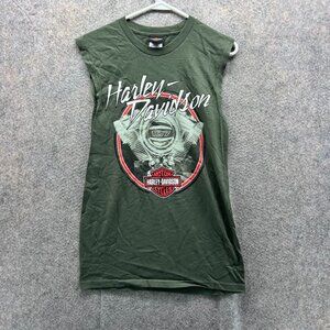 Harley Davidson Shirt Men Small Adult Green Tank Top Tee Biker 2019 Motorcycle